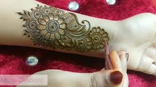 Arabic mehndi design for front hand || Top 10 easy and simple mehndi designs for wedding