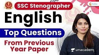 11:30 AM  - SSC Stenographer | English by Akanksha Ma'am | Top Questions From Previous Paper