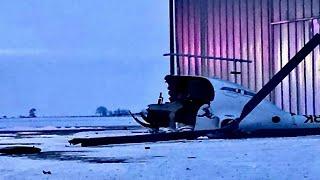 Guimbal Cabri G2 Helicopter vs. Hangar (Independence, Iowa)