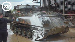 2 Top Car Detailers vs... A TANK | Top Gear Clean Team