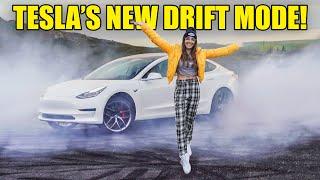 TESLA INTRODUCES NEW DRIFT MODE... AND IT ABSOLUTELY RIPS!!