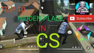 TOP 10 HIDDEN PLACE IN CLASH SQAUD - FREE FIRE