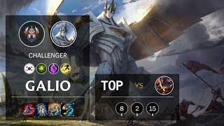 Galio Top vs Rumble - KR Challenger Patch 10.7