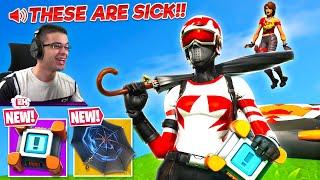 Nick Eh 30 reacts to NEW Legendary Umbrella & Crash Pad in Fortnite!