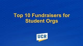 Top 10 Fundraisers for Student Orgs