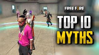 Top 10 Mythbusters in FREE FIRE BATTLEGROUNDS Mobile-Funny Facts