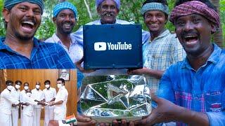 DIAMOND BUTTON UNBOXING | Meeting TN Chief Minister  | 1 Crore Subscribers Special | 10 MIL Award