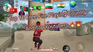 Top 10 Free Fire Playing Country's Name