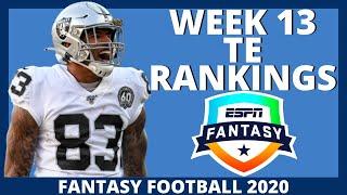 2020 Fantasy Football Rankings - Week 13 Tight End Rankings (Top 20)