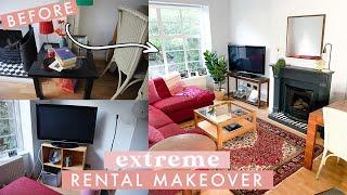 Extreme Living Room Makeover on a Budget | Rental Makeover in London