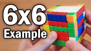 Rubik's Cube 6x6 Beginner Example Solve