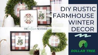 DIY RUSTIC FARMHOUSE WINTER DECOR | EASY WINTER DIYS | REPURPOSE WRAPPING PAPER