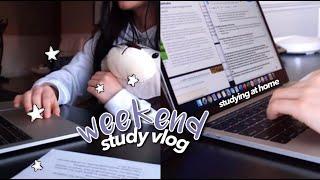 productive weekend study vlog (stuck at home ジ)