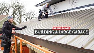 Building a Large Garage 9: Metal Porch Roof, and the Hardest Cut of Steel