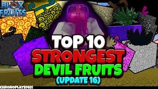 Top 10 Devil Fruits For PVP [Update 16] - Blox Fruits [Roblox]