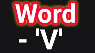 Top 10 positive words start with Letter  - ‘V' ll Word - 'V'