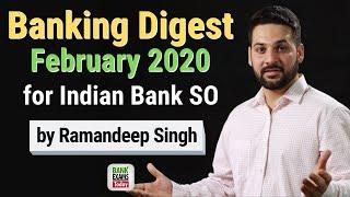 Banking and Financial Awareness February 2020 for Indian Bank SO