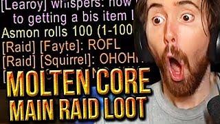 Asmongold Luckiest Molten Core Run - All The Loot - Classic WoW