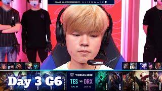 TES vs DRX | Day 3 Group D S10 LoL Worlds 2020 | Top Esports vs DRX - Groups full game