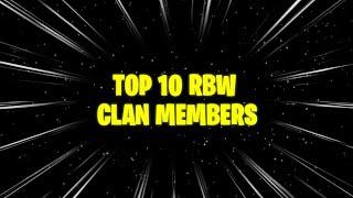 Top 10 RaisedByWolves Clan members (Rush team)