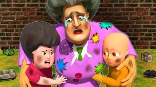 Don't Cry.. - Poor Ms.T Baby & The Baby in Yellow - So Sad Story - Scary Teacher 3D | BuzzStar