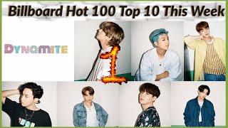 BTS Dynamite Era | Billboard Hot 100 Top 10 This Week