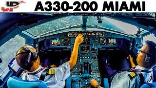 Piloting AIRBUS A330 into Miami | Cockpit Views