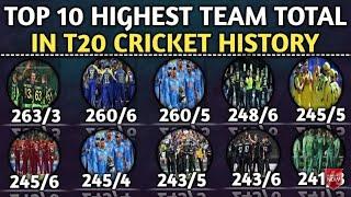 Top 10 Highest Team Total In T20 Cricket History | Highest Team Score In T20 History