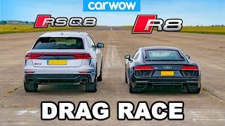 Audi R8 vs RSQ8: DRAG RACE!