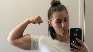 LOOK AT HER BEAUTIFUL BICEPS ITS HUGE TOP 10 MUSCLE GIRL CLIPS