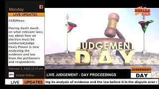 ZODIAK ZBS : MALAWI PRESIDENTIAL ELECTION CASE JUDGEMENT DAY MONDAY 3RD FEBRUARY 2020