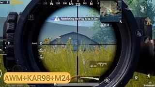 AWM+KAR98+M24 WITH GYRO Top 10 Head Shot PUBG MOBILE