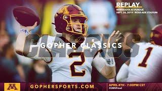 Watch Live: Gopher Football Wins At Purdue 38-31 (Gopher Classics)