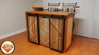 Kitchen Island Cabinet from Reclaimed Wood (bar top ➔ dining table)