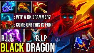 AMAZING TOP Dragon Knight Spammer Crazy Black Dragon Form + Crit 100% IMBA 7.25 Dota 2