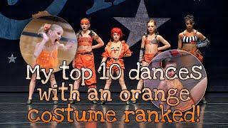 My top 10 dances with orange cotsumes ranked! | group collab