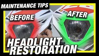 HEADLIGHT RESTORATION for MOTORCYCLES. W5 CAR POLISH