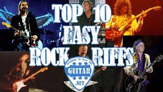 Top 10 Easy Rock Riffs