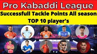 Pro Kabaddi 2021 - All time Top 10 Defenders | Most Tackle Point top 10 Defenders | pkl 2021 kabaddi