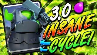 OVERPOWERED!! 3.0 ELIXIR FASTEST MINI PEKKA CYCLE DECK DOMINATES!!