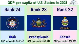 Ranking GDP per capita of U.S. States in 2021| TOP 10 Channel