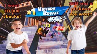 TROLLING 10 Year Old GOLD DIGGERS on Fortnite Battle Royale | Random Squads Fill (ft. Spawn)