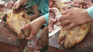 Bakary Ki Siri Katne Ka Tarika | how to cut goat head | full video by samiullah Food Secrets