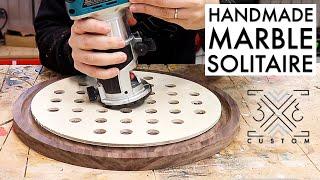 DIY Marble Solitaire Game - #BuildAtHome Project - Scrap Wood Challenge!