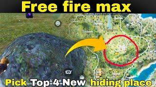 Free fire Max Top 4 New hiding place || free fire tips and tricks || free fire hiding place