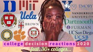 COLLEGE DECISION REACTIONS 2020 (30+ colleges) | ivys, uc, top 20s