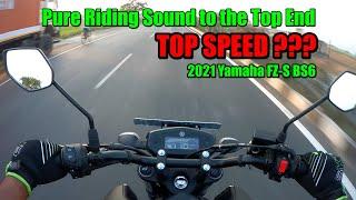 Pure Exhaust Sound to the Top End || Speed Run || Top Speed??? || Yamaha FZ-S V3 Dark Knight BS6