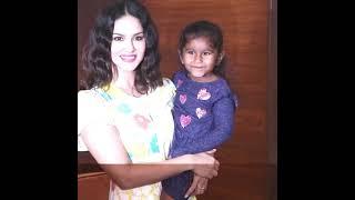 sunny Leone news face to face with children party