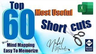 Top 60 Most Useful Excel Shortcuts - With Mind Mapping ► Easily Memorizing