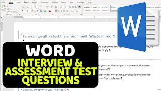 Top 5 Microsoft Word Interview and Assessment Test Questions and Answers